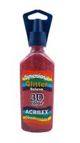 Tinta Dimensional Glitter 35ml - 205 Vermelho Acrilex