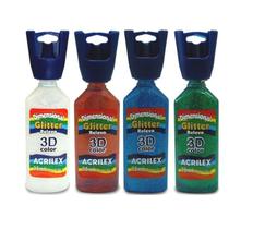 Tinta Dimensional Glitter Relevo 3d 35 Ml Acrilex