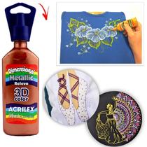Tinta Dimensional Relevo 3D 35Ml Metálico - Acrilex