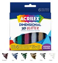 Tinta Dimensional Relevo 3D 6 Cores - Acrilex + Nota Fiscal Tinta Dimensional Relevo 3D 6 Cores - Acrilex + Nota Fiscal