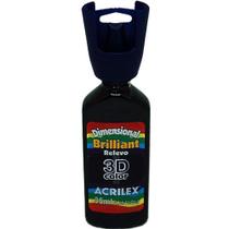 Tinta Dimensional Relevo 3D Brilhante Preto