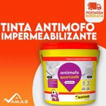 Tinta Econômica Branco Fosca Quartzolit 3,6 Litros Anti Mofo Acrilica Interno Fosco Interior