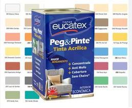 Tinta Econômica Eucatex Peg Pinte Sem Cheiro 18l - Cores