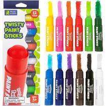 Tinta em Bastão READY 2 LEARN Twisty - 12 Cores Laváveis para Crianças