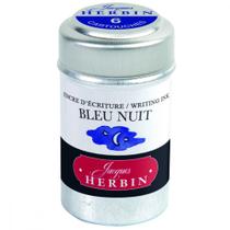 Tinta em Cartucho p/ Caneta Tinteiro Herbin Bleu Nuit