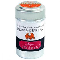 Tinta em Cartucho p/ Caneta Tinteiro Herbin Orange Indien Tinta em Cartucho p/ Caneta Tinteiro Herbin Orange Indien
