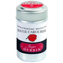 Tinta em Cartucho p/ Caneta Tinteiro Herbin Rouge Caroubier Tinta em Cartucho p/ Caneta Tinteiro Herbin Rouge Caroubier