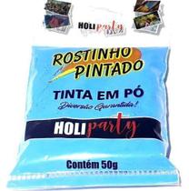 Tinta em pó Holi Party Azul Fluorescente de 50 gr Festas - Rostinho Pintado