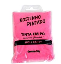 Tinta em pó Holi Party Pink Fluor de 50 gr Festas - Rostinho Pintado