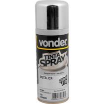 Tinta em Spray 110 GR 200 ML Metálico Cromado VONDER