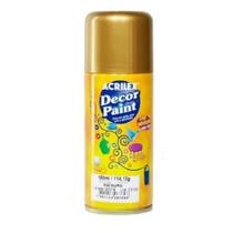 Tinta em Spray Decor Paint Acrilex 150ml Metalizada Ouro Tinta em Spray Decor Paint Acrilex 150ml Metalizada Ouro