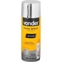 Tinta Em Spray Metálico, Cromado, 350 Ml/250 G, Vonder Cromada Tinta Em Spray Metálico, Cromado, 350 Ml/250 G, Vonder Cromada