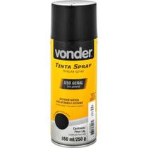 Tinta em Spray Preto Fosco, 350 Ml/250 g, Vonder Preto Tinta em Spray Preto Fosco, 350 Ml/250 g, Vonder Preto