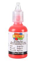 Tinta em tecido Scribbles 3D 30 ml de vermelho brilhante (pacote com 1)