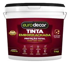 Tinta Emborrachada Impermeabilizante Eurodecor 1kg Cinza Platina