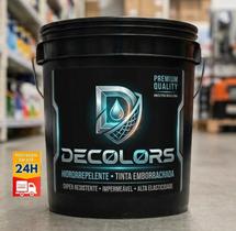 Tinta Emborrachada Impermeável 18kg Decolors Branco Neve Premium Alta Resistencia envio imediato