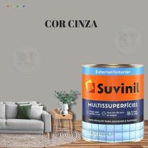 Tinta Epóxi Base Água Suvinil Cor Cinza Multissuperfícies Antimofo Lavável 800ml