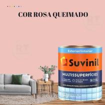 Tinta Epóxi Base Água Suvinil Multissuperfícies Antimofo Cor Rosa Lavável 800ml