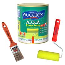 Tinta Epoxi Branca para Pintar Azulejo 900ml + Pincel + Rolo - Eucatex