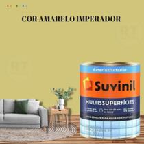 Tinta Epoxi Cozinhas e Banheiros Cor Amarelo Multissuperfícies 800ml Suvinil Base Água Antimofo Lavável.