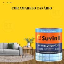 Tinta Epoxi Cozinhas e Banheiros Cor Amarelo Multissuperfícies 800ml Suvinil Base Água Antimofo Lavável.
