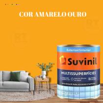 Tinta Epoxi Cozinhas e Banheiros Cor Amarelo Multissuperfícies 800ml Suvinil Base Água Antimofo Lavável.