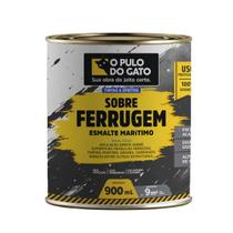 Tinta Esmalte Anticorrosiva Sobre Ferrugem 900g Cinza Médio Pulo do Gato Tinta Esmalte Anticorrosiva Sobre Ferrugem 900g Cinza Médio Pulo do Gato