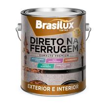 Tinta Esmalte Azul França Premium Direto na Ferrugem Brilhante 3,6L Brasilux Fundo e Acabamento