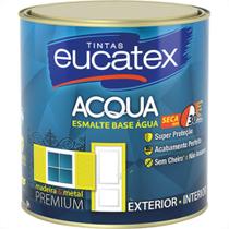 Tinta Esmalte. Base Agua 1/4 (900ml) Eucatex Branco Tinta Esmalte. Base Agua 1/4 (900ml) Eucatex Branco
