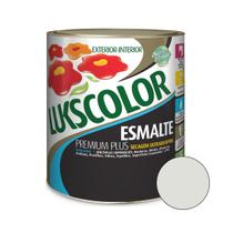 Tinta Esmalte Base Água Premium Plus Acetinado 900ml 1/4 Metal Aço Madeira PVC Azulejo - Gelo Alaska