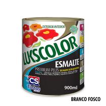 .: Tinta Esmalte Base Água Premium Plus Lukscolor - BRANCO FOSCO - 900ml  :.