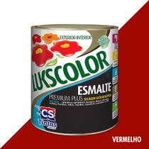 Tinta Esmalte Base Água Premium Plus Lukscolor Brilhante - 900ml - VERMELHO