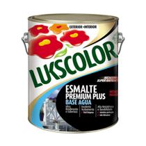 Tinta Esmalte branco a base de água acetinado madeiras e metais Lukscolor 900ml