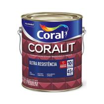 Tinta Esmalte Coral Coralit Ultra Resistência Fosco, Externo, Preto 3,6 Litros