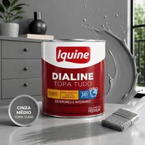 Tinta Esmalte Dialine Topa Tudo Cinza Médio 750ml Tinta Esmalte Dialine Topa Tudo Cinza Médio 750ml