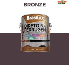 Tinta Esmalte Direto na Ferrugem Alta Resistencia - Bronze 900ml - Brasilux Tinta Esmalte Direto na Ferrugem Alta Resistencia - Bronze 900ml - Brasilux