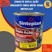 Tinta Esmalte Dupla Ação Brilhante Cinza Médio 900ml Sinteplast Tinta Esmalte Dupla Ação Brilhante Cinza Médio 900ml Sinteplast