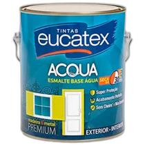 Tinta Esmalte Eucatex Brilho Base Agua 1/4 Branco