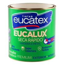 Tinta Esmalte Eucatex Cor Cinza Médio Brilhante Resistente Madeira Metal Alta Qualidade 900ml