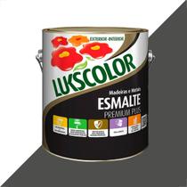 Tinta esmalte lukscolor alto brilho 3600ml cinza escuro