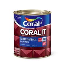 Tinta Esmalte Madeiras e Metais Sintético Vermelho Brilhante 900ml - Coralit