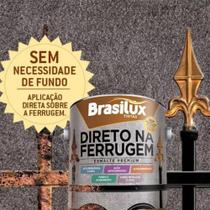Tinta Esmalte Premium Direto na Ferrugem Brasilux Cor Preto 3,6 Litros