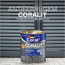 Tinta Esmalte Preta Para Metais e Madeiras 2 Em 1 Contra Ferrugem Coralit 900ml Coral