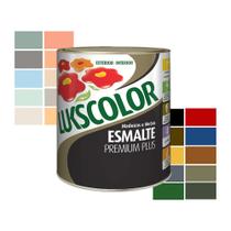 Tinta Esmalte Sintetico 900ml Lukscolor Cores Metal Madeira