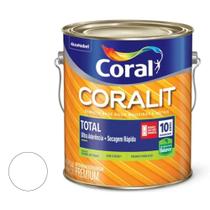 Tinta Esmalte Sintetico Alto Brilho Zero Odor Coralit Total Branco Permanente 3.6l - Coral