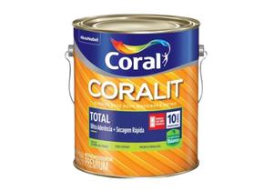 Tinta Esmalte Sintético Base Água Cor Laranja 3,2L Coral Coralit Total Zero Acetinado.