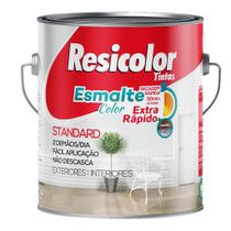 Tinta Esmalte Sintético Brilhante Resicolor Galão 3,6L Para Madeira Metais Várias Cores