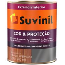 Tinta Esmalte Sintético Cor e Proteção Brilhante Para Madeira e Metal 900ml Camurça - 53380896 - SUVINIL