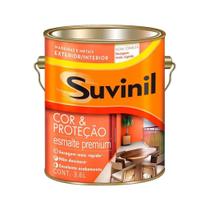 Tinta Esmalte Sintético Cor e Proteção Brilhante para Madeira e Metal Marfim 3,6 Litros - 53379147 - Suvinil - Tinta Esmalte Sintético Cor e Proteção Brilhante para Madeira e Metal Marfim 3,6 Litros - Suvinil