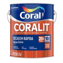Tinta Esmalte Sintetico Coral Coralit3,6 L Preto